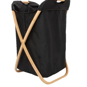 X-shaped Bamboo Oxford Cloth Laundry <b>Basket</b> Foldable <b>Large</b> Capacity Clothes <b>Storage</b> <b>Basket</b> for Home Use - Product Image 5