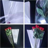 Nouveaux designs de fleurs anglaises, plusieurs sacs, emballage de bouquet, OPP recyclable, transparent, personnalisable, cadeau artisanal, fleuriste