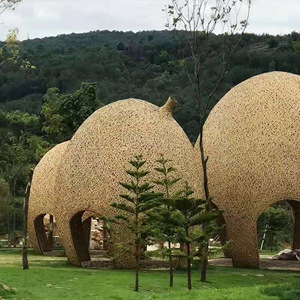 Bamboo Archway Landscape Decor Hollow Design Eco Friendly City Park Fencing Trellis Gates ZBJG-024 - Product Image 4