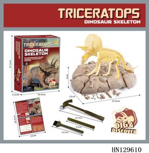 Kit de excavación arqueológica 3D DIY, juguete de exploración natural para niños con esqueleto de dinosaurio y fósil - Product Image 6