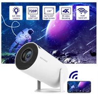 Mini Proyector de Video Ihomemix HY300, el Más Popular, Conexión Inalámbrica Ultrarrápida 2.4G+5G, 4K HD, Android 11, Mini Proyector Wifi