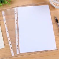 SHLAN Pochette transparente A4 en PP à 11 trous pour documents, insert pour classeur à 3 ou 4 trous, modèle 1106, impression UV/numérique, fabriqué en Chine