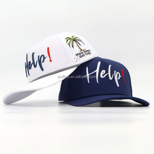 Waterproof Baseball Cap Custom 5 Panel 3D Embroidery Logo Laser Cut Hole Perforated Caps Performance Sports Golf Hats - Product Image 1
