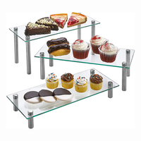 Lot de 5 contremarches d'affichage en acrylique transparent, présentoir de bijoux en acrylique de 5 tailles pour gâteau, présentoir de bonbons