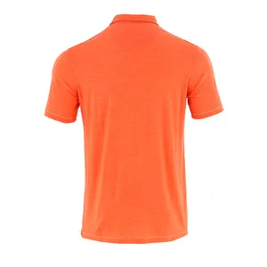 Wholesale OEM Solid Color 100%Merino Wool Breathable Slim Fit Men Polo Shirt