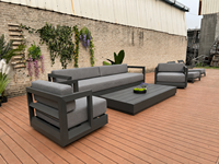Hangkai Bestseller Aluminium Gartenmöbel Outdoor-Sofa Gartensofas Sessel 3-Sitzer Couchtisch-Set