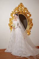 Robe de mariée Ruolai HL771, style A, manches longues, moderne, élégante, vintage, en dentelle, pour la mariée