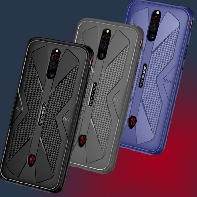 Shockproof Protective TPU Soft Phone Cases for ZTE nubia Red Magic 5S / 5G Case Heat Dissipation Cover + Gamepad Slot