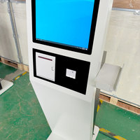 Kiosque de commande automatique personnalisé de 21,5 pouces avec imprimante thermique de 80 mm, code QR pour les restaurants