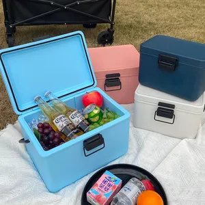 11QT冷却器小型轻型移动冷却器野营饭盒食品储物硬冷却器盒