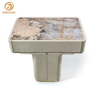 Best Modern Nordic Bed Rooms <strong>Sidetable</strong> Narrow White Marble Side Table Sets with <strong>Drawers</strong> for Bedroom Bedside - Product Image 3