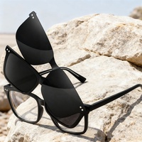 Lunettes de soleil de créateur pour homme avec clip magnétique TR90 de qualité supérieure, polarisées TAC, voyage, camping, 3 en 1, blocage de la lumière bleue pour presbytes