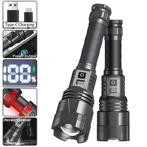XHP360 High Power <b>Flashlight</b> 60W LED Digital Display <b>Rechargeable</b> Battery Type C USB Long Range <b>Flashlight</b> - Product Image 5