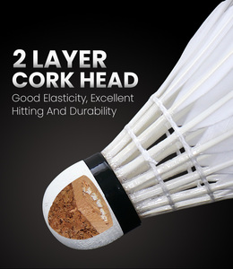 KUNLI Argent <span class=keywords><strong>Badminton</strong></span> Volant Logo Personnalisé Plume <span class=keywords><strong>de</strong></span> Canard <span class=keywords><strong>Badminton</strong></span> Volant Balle - Product Image 4
