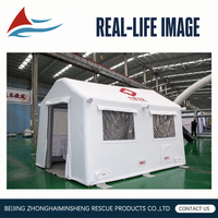 Abri médical gonflable d'urgence, imperméable, portable, tente à installation rapide pour les soins sur le terrain et la décontamination sur site