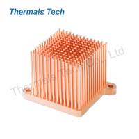 Dissipateur de chaleur à ailettes en cuivre de précision 60*60mm par les fabricants de sources pour le refroidissement CPU GPU de l'ordinateur