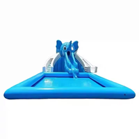 Toboggan aquatique gonflable commercial d'été avec piscine, personnalisable, fabriqué par l'usine chinoise Kaileqi