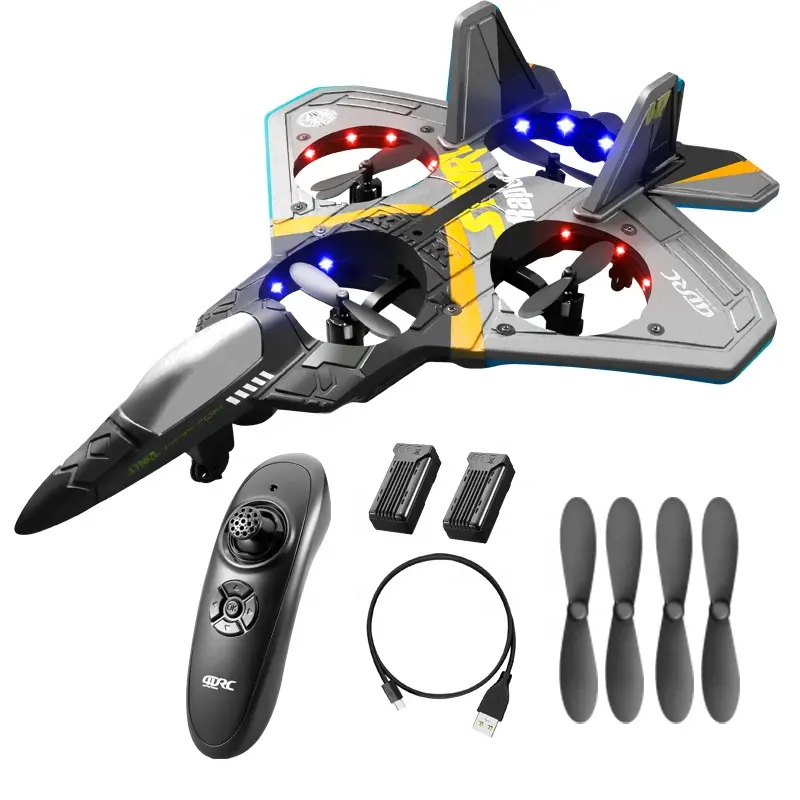 New Rc plane V17 drones Rtf Radio controlled Airplane with Light Fixed Wing hand Throwing Foam electric Remote Control aircraft