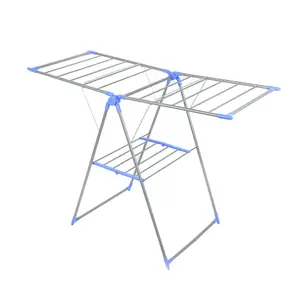 折叠式X形晾衣架户外可调金属毛巾架衣架