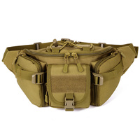 Sac banane tactique unisexe en nylon 600D camouflage, design novateur, pour activités de plein air, cyclisme, alpinisme, système Molle, imperméable