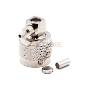 Conector macho tipo N Pin macho de crimpado de ángulo recto con montaje de cable RG174 90 grados - Product Image 2