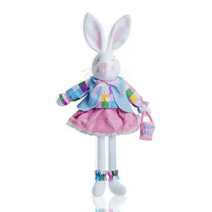 New Easter Bunny nhồi Búp bê trang trí sống động như thật dài chân đáng yêu vài con thỏ cho trang trại trang trí nội thất