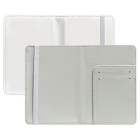 Porte-passeport personnalisé vierge blanc en cuir PU et toile, design créatif, transfert thermique par sublimation, cadeau