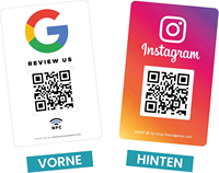 Support d'affichage intelligent NFC avec puce 215 et QR pour avis Google, en acrylique, pour table de restaurant