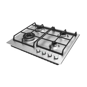 Kitchen cooking Biogas stove gas cooktop Built- in 4 burners Stainless Steel SAA ce cb