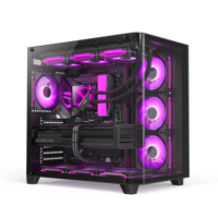 Ruix Aerospace SE(Plus) desain Motherboard ATX casing PC Gaming transparan kaca Tempered dua sisi tersedia