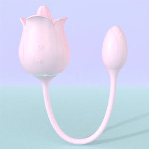 Rose parfumée femme Double pour oeuf vibrateur jouet intime pour jeunes femmes lécher la langue auto-plaisir masturbateur - Product Image 5