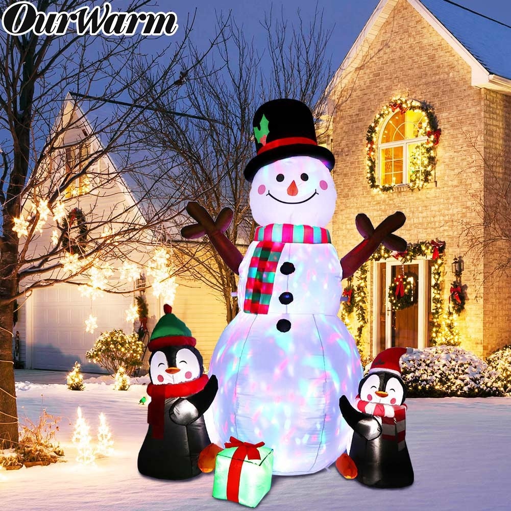 Sunlit 6Ft Lighted Gnome Inflatable Yard Decoration - With Blower & Stakes For Christmas, Outdoor Decor