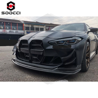 Lèvre avant de style GT4 M3 M4 en fibre de carbone sèche pour BMW M3 G80 G81 M4 G82 G83 Spoiler Chin Splitter Front Scoop Bumper Lip Diffuser