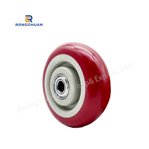 Heiß verkauftes 4-Zoll-Industrie-Lenkrad 100mm Lagerung Silent Single Swivel <span class=keywords><strong>Round</strong></span> PVC Wheel für Trolley Workbench-Ausrüstung - Product Image 5