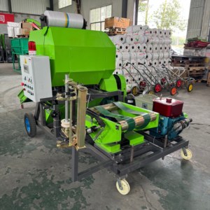 Động cơ diesel gạo rơm Ngô ủ đóng gói Mini Vòng <span class=keywords><strong>hay</strong></span> Baler Máy cỏ linh lăng wrapper CuộN Baler giá - Product Image 6