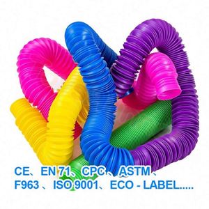 Lot de jouets sensoriels anti-stress en plastique robuste personnalisables OEM, tubes Pop Tube, jouets de poche EDC pour bébés TOYSRUNNER - Product Image 6