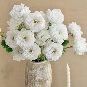Flores Artificiales de Peonía de 6 Cabezas, Realistas y Estéticas, Hechas a Mano, para Decoración de Bodas y Hogar, Tacto Real, Flores Falsas Realistas, Venta al Por Mayor - Product Image 6