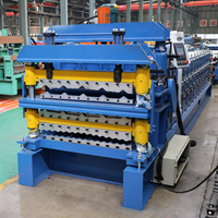 Máquina Automática de Formación de Rollos de Láminas Metálicas para Techos de Tejas Glaseadas IBR Corrugadas de Tres Capas con Paneles Diferentes