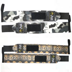 Poignets de sport Camo de conception personnalisée équipement d'haltérophilie respirant super lourd pour homme fort - Product Image 2