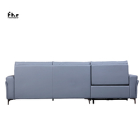 Ensemble de canapés modernes en cuir inclinables de luxe Mobilier de salon à trois places avec fonctions de refroidissement et de massage