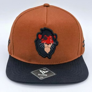 Tùy chỉnh thêu 5 Bảng điều khiển Mũ Snapback mũ phẳng hóa đơn vành mũ bóng chày 5 Bảng điều chỉnh hat cổ điển Hai giai điệu có thể điều chỉnh Snapback mũ - Product Image 3