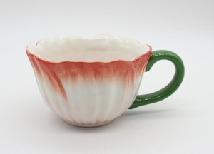 Pot de fleurs en céramique à dégradé rouge et jaune, pot décoratif pour plantes, support pour plantes d'intérieur et d'extérieur, <span class=keywords><strong>jardin</strong></span>, pot ornemental - Product Image 2