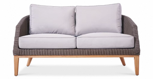 Canapé trois places en teck moderne et écologique pour l'extérieur, avec coussin imperméable, idéal pour les villas et les patios d'appartements - Product Image 2