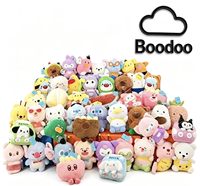Porte-clés en peluche douce Boodoo, dessin animé, anime, 7-10 cm, rembourrage en coton PP, cadeau unisexe
