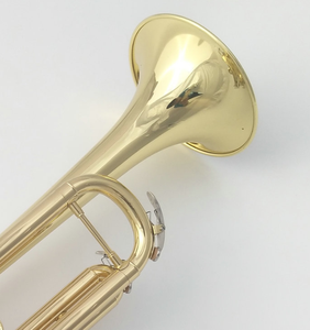 Venta al por mayor profesional B-flat trompeta banda <span class=keywords><strong>de</strong></span> oro tocando <span class=keywords><strong>corneta</strong></span> con tono Bb instrumento <span class=keywords><strong>de</strong></span> latón pesado superficie <span class=keywords><strong>de</strong></span> <span class=keywords><strong>cobre</strong></span> laca <span class=keywords><strong>de</strong></span> oro - Product Image 2
