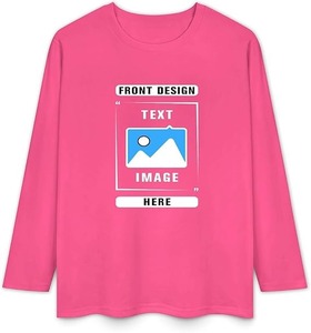 T-shirts 100% coton à imprimé personnalisé pour hommes T-shirt blanc épais et côtelé T-shirts à manches longues et col rond pour hommes de haute qualité - Product Image 6