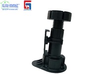 Pieds de meuble réglables en plastique, noirs, avec clips, supports de nivellement pour armoires de cuisine – Vente chaude