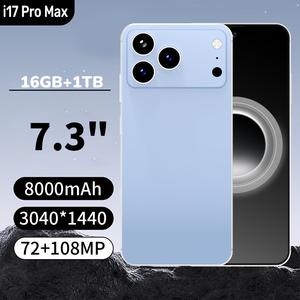 Teléfono Inteligente I 17 <span class=keywords><strong>Pro</strong></span> <span class=keywords><strong>Max</strong></span> 5G, Cámara Triple de 108MP, 12GB+512GB, 6000mAh, Carga Rápida, Versión Global, Venta Internacional - Product Image 2