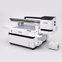 Printer UV Flatbed Industri 1413 dengan Empat Head I3200 CMYKWV Dual White Varnish Pencetakan Kecepatan Tinggi untuk Label Kartu Telur PVC