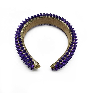 Diadema de Espiga con Cadena de Borlas Moradas de Mardi Gras de Manwu Factory, Accesorio para el Cabello Estilo Punk Gótico para Carnaval, Festivales y Fiestas - Product Image 6